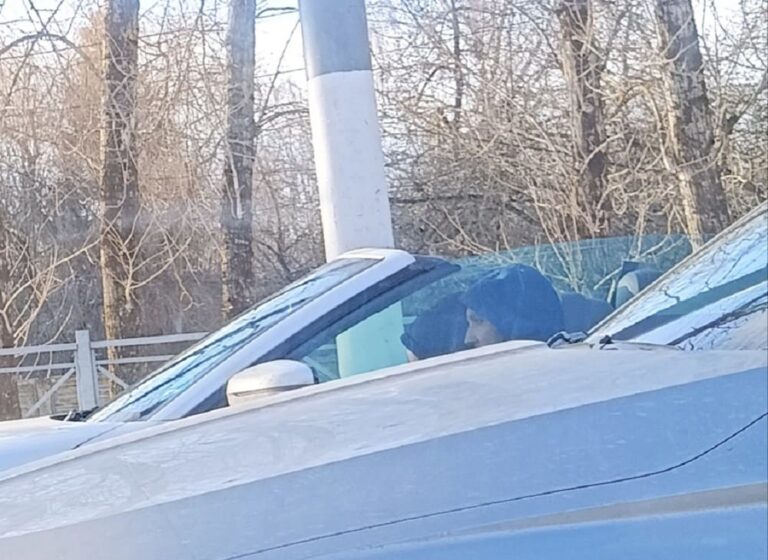 В Брянске заметили любителя езды на кабриолете в весеннюю распутицу